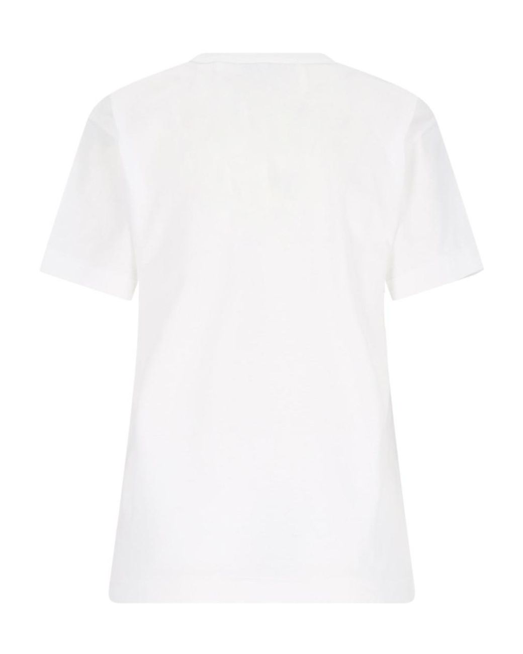 COMME DES GARÇONS PLAY White Comme Des Garçons Play Double Heart Crewneck T-Shirt for men