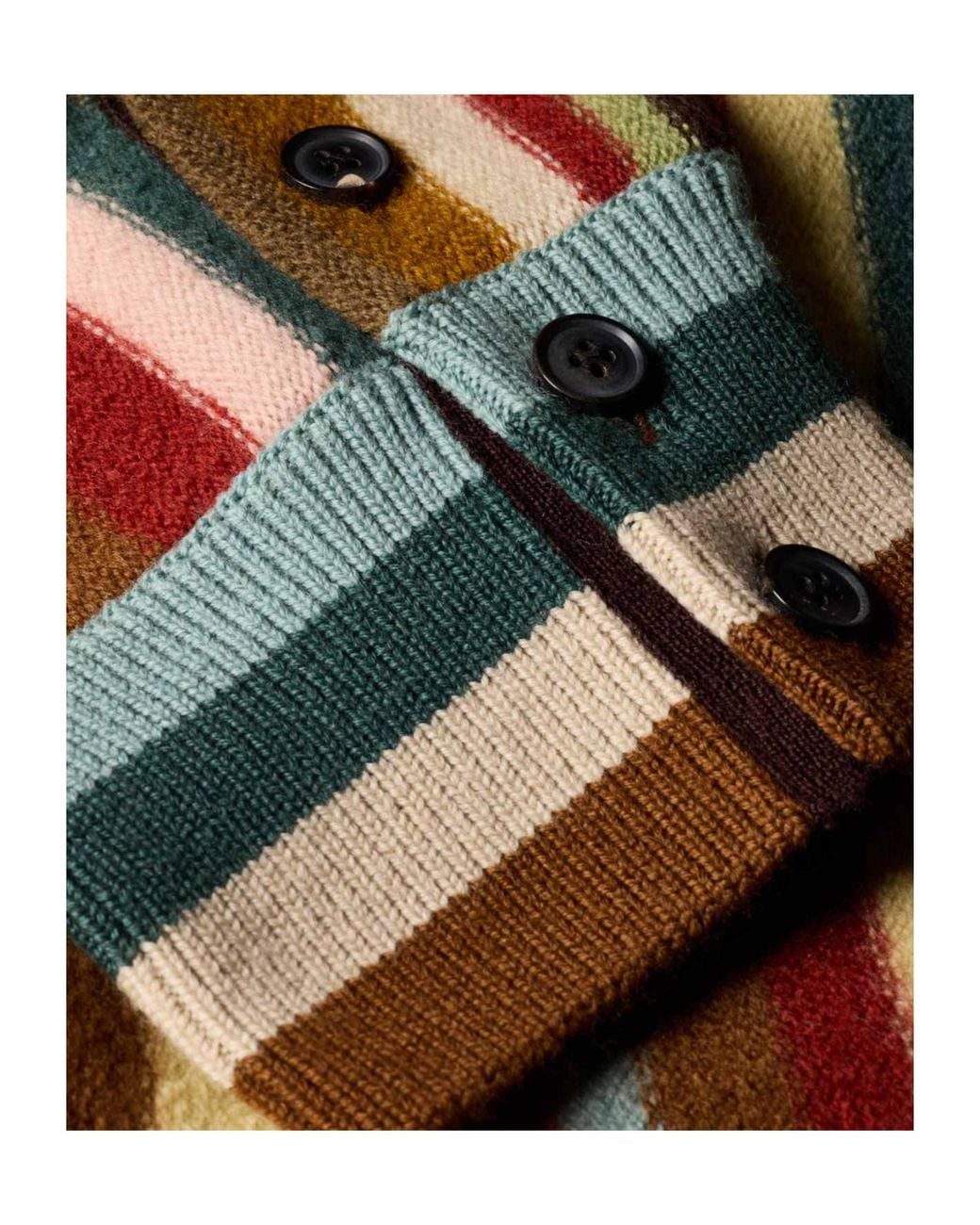 Paul Smith Multicolor Striped Button-Up Cardigan