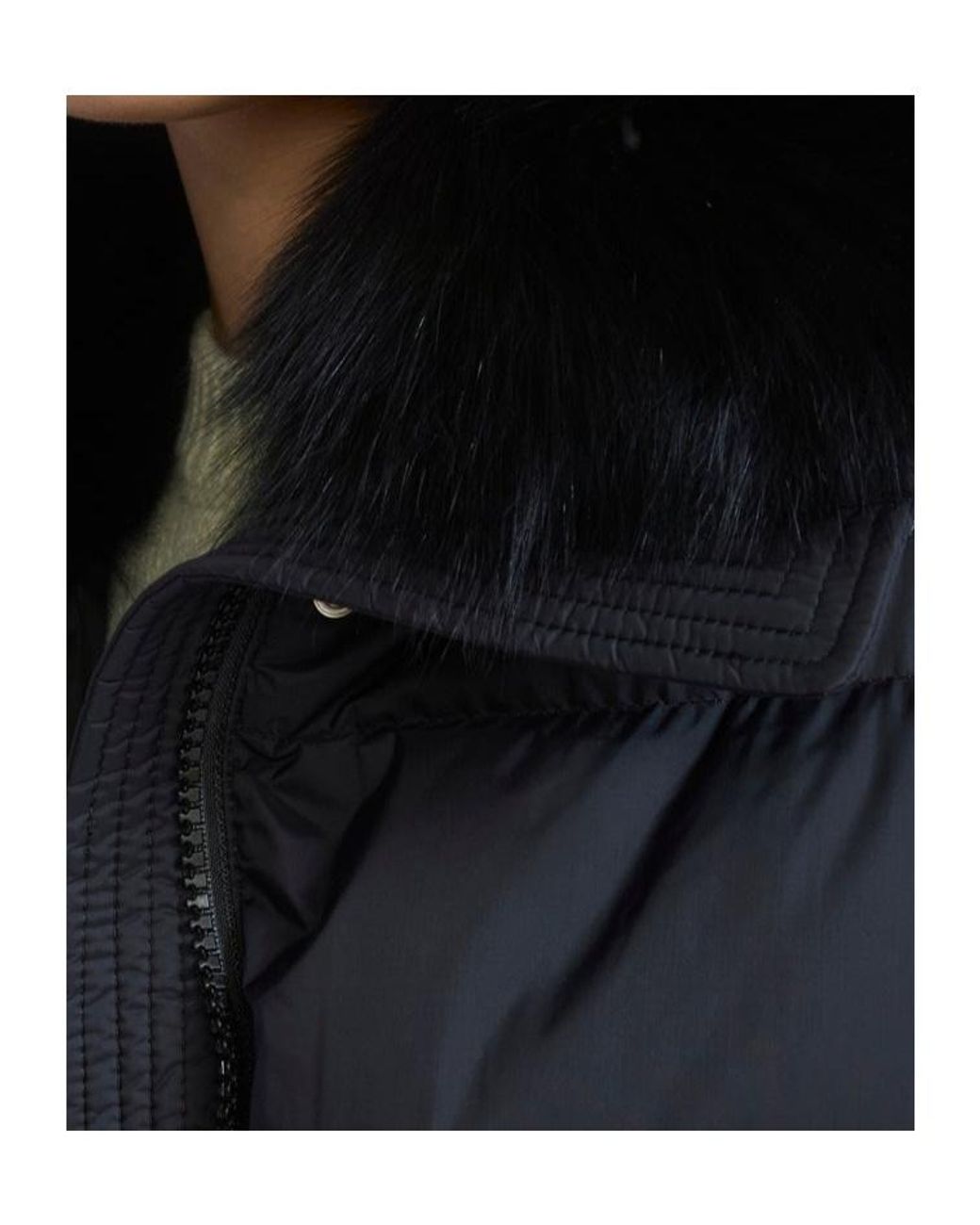 Yves Salomon Black Down Jacket
