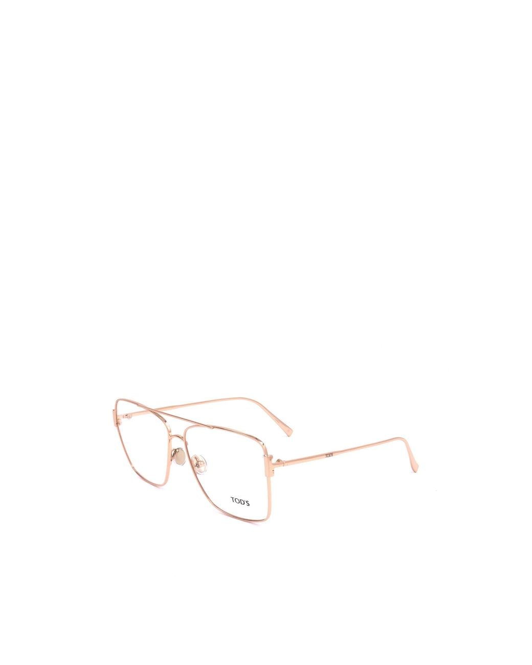 Tod's White Geometric Frame Optical Glasses