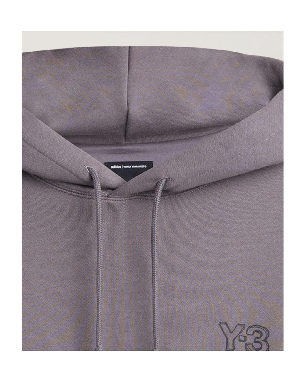 Y-3 Gray Graphic Ft Hoodie for men