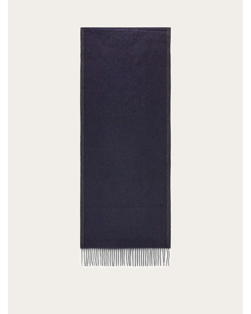 Ferragamo Blue Ferragamo Fringe Detailed Scarf for men