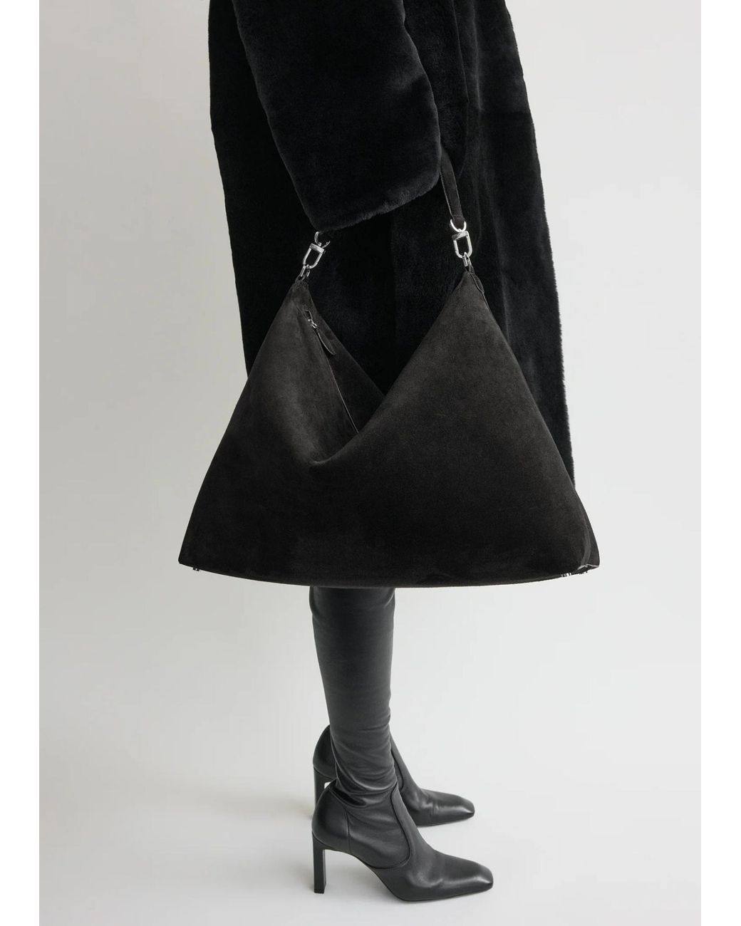 Totême Black Zipper Shoulder Bag