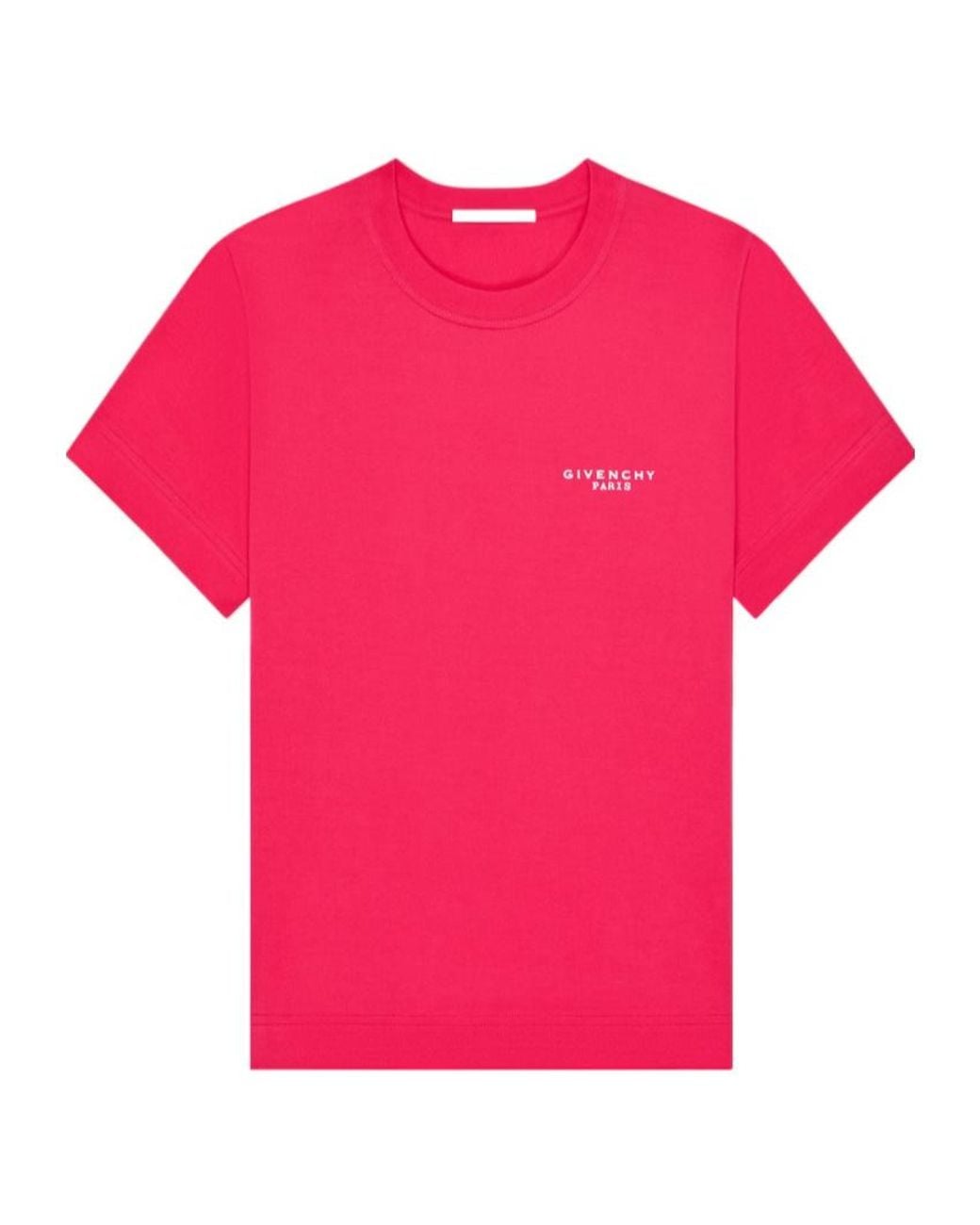Givenchy Pink Logo Printed Crewneck T-Shirt