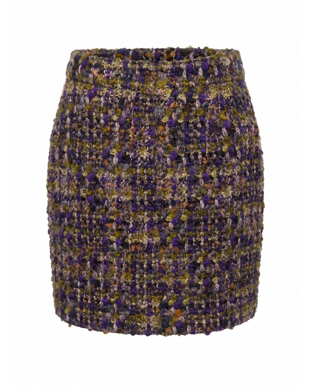 Saint Laurent Black Bouclé-Knit Skirt