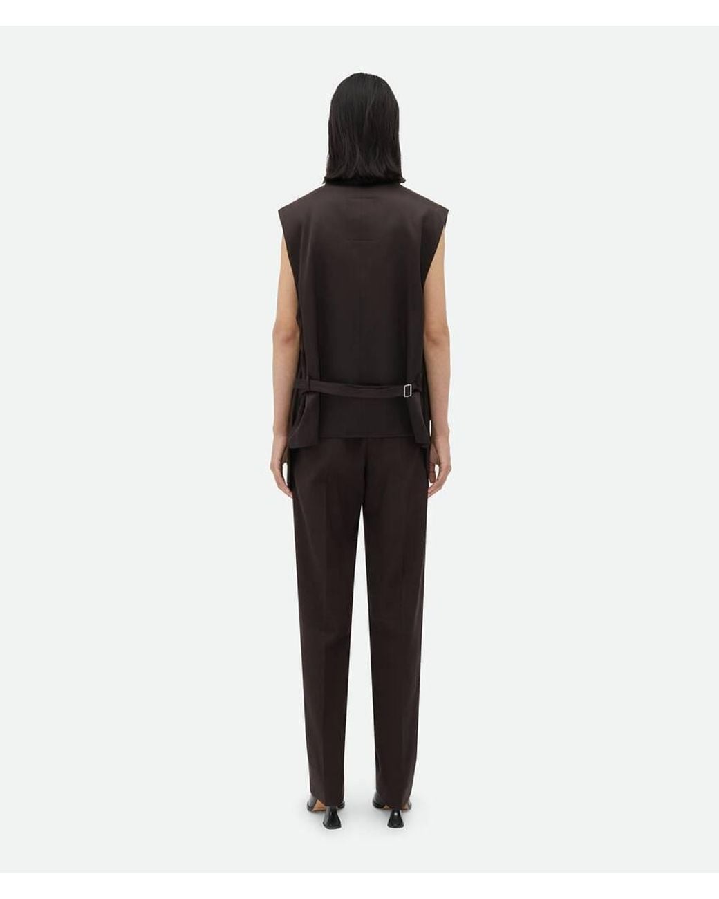 Bottega Veneta Black Structured Sleeveless Gilet