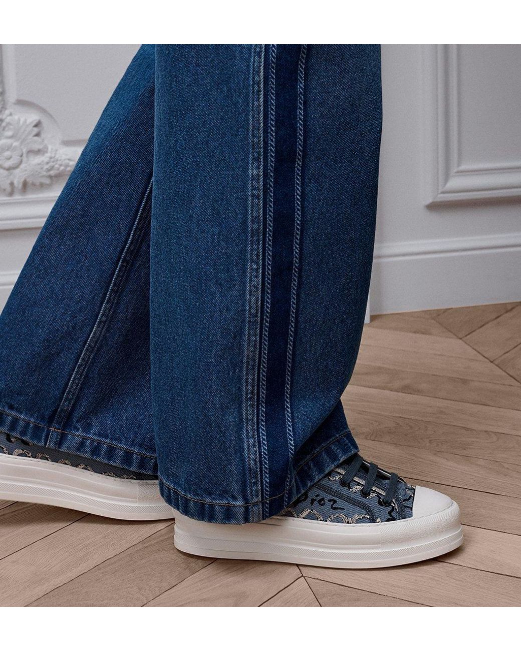 Dior Blue Iviera Walk'N' Platform Sneaker