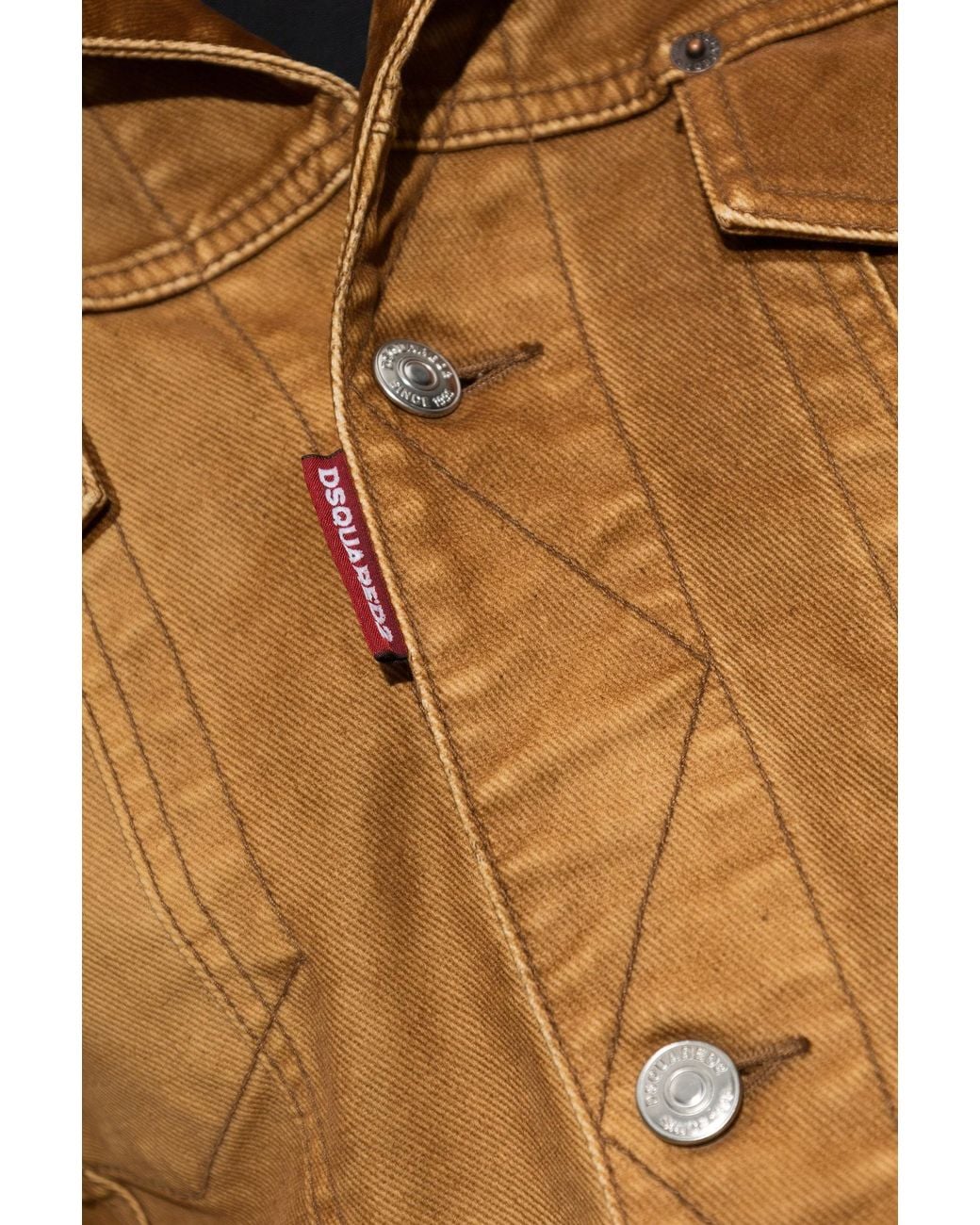 DSquared² Brown Oversized Denim Jacket for men