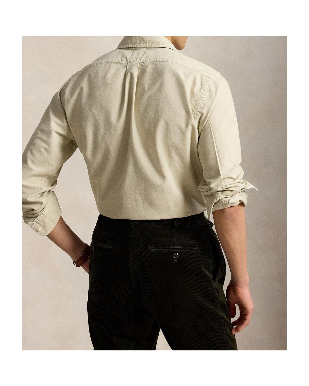 Polo Ralph Lauren Natural Slim Fit Oxford Long Sleeve Shirt for men