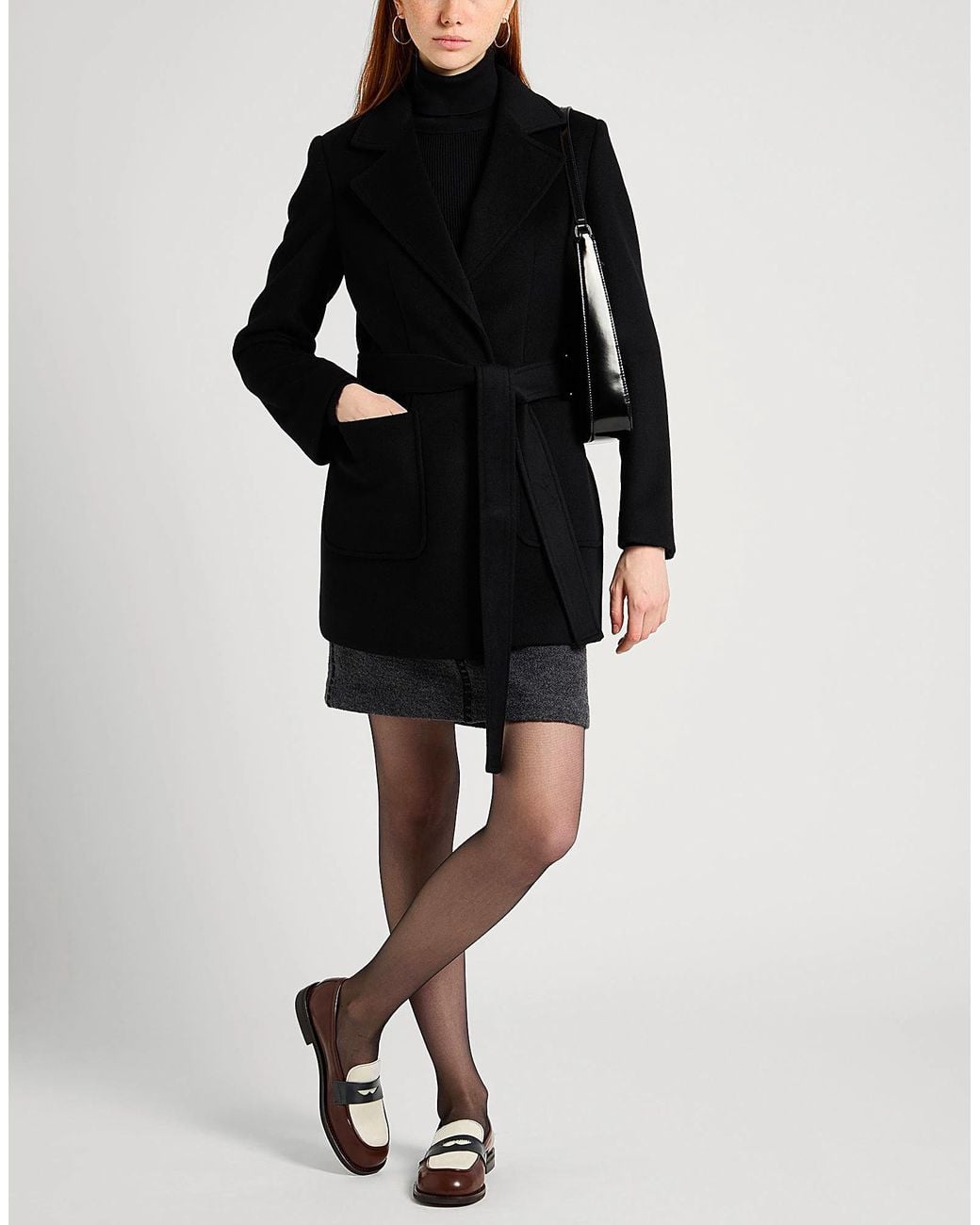 MAX&Co. Black Long-Sleeved Coat