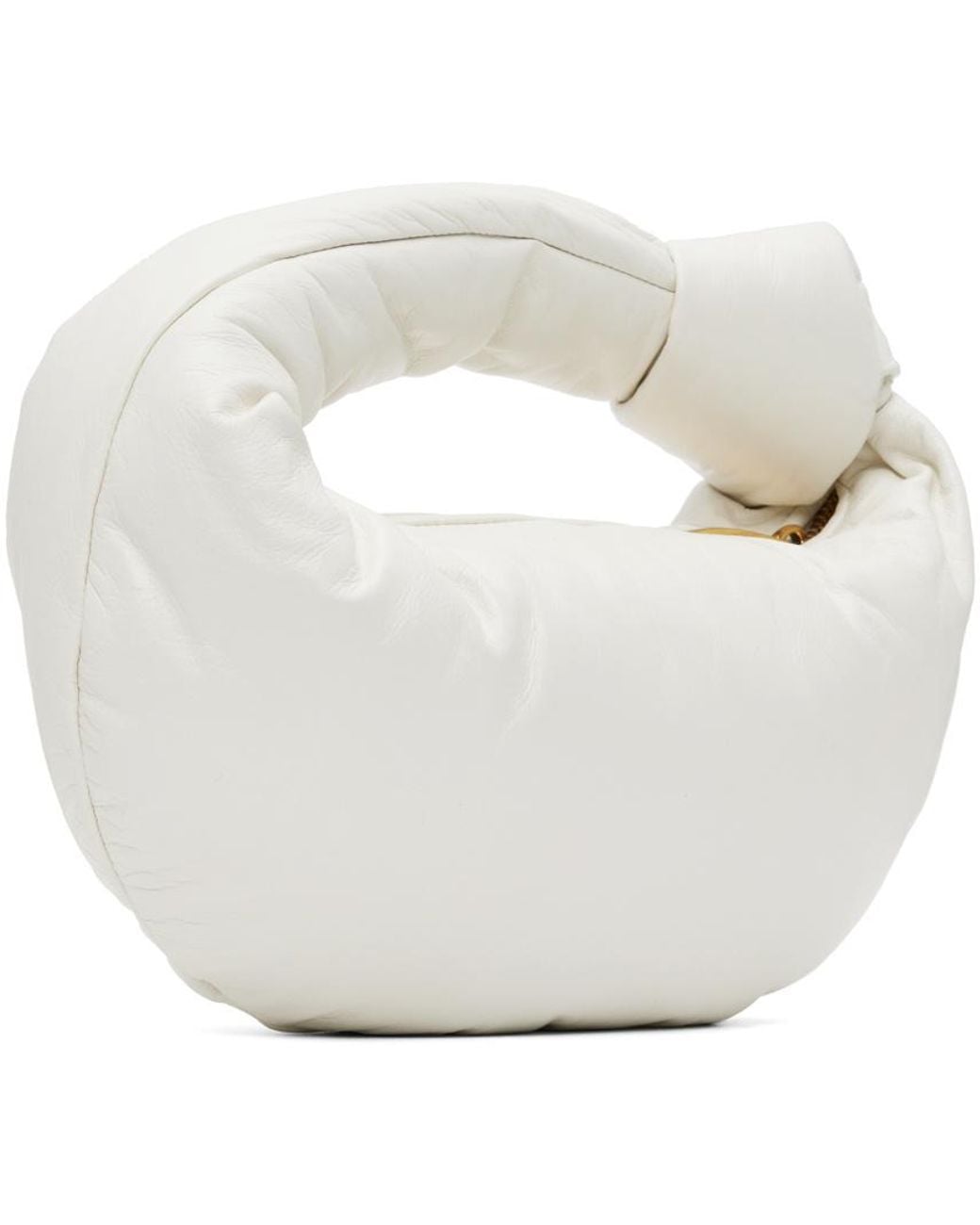 Bottega Veneta White Knotted Mini Jodie Bag