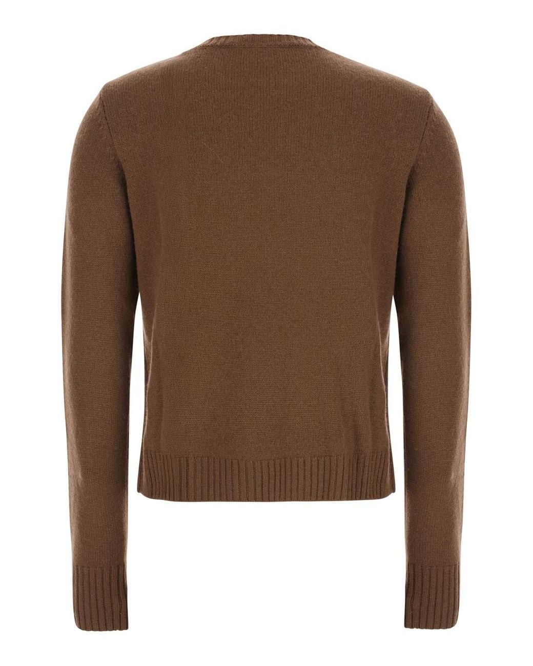 Max Mara Brown Argyle-Pattern Sweater