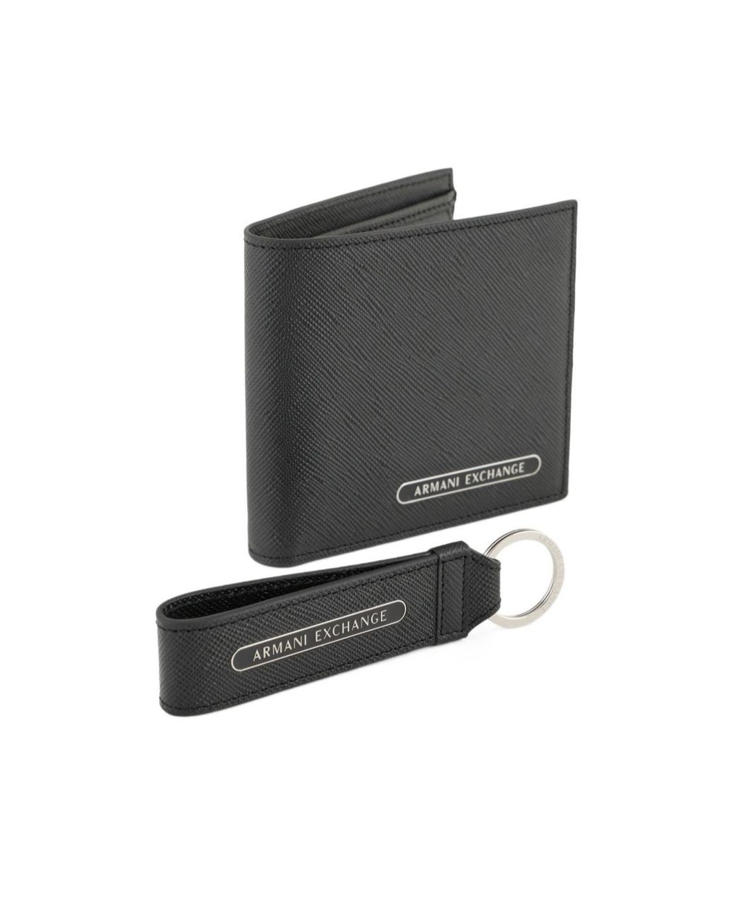 ARMANI EXCHANGE White Logo-Plaque Wallet for men