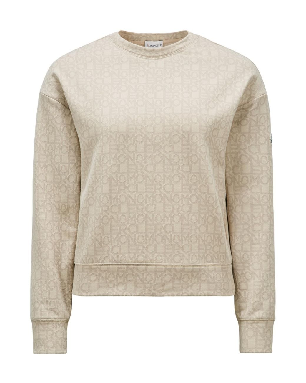 Moncler Natural Monogram Jacquard Oversized Sweatshirt