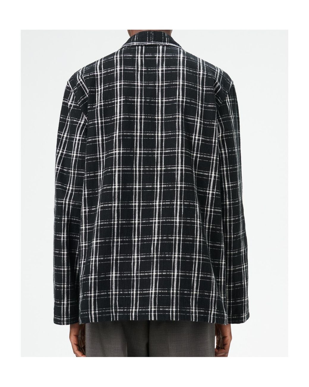 Our Legacy Black Haven Check Overshirt for men