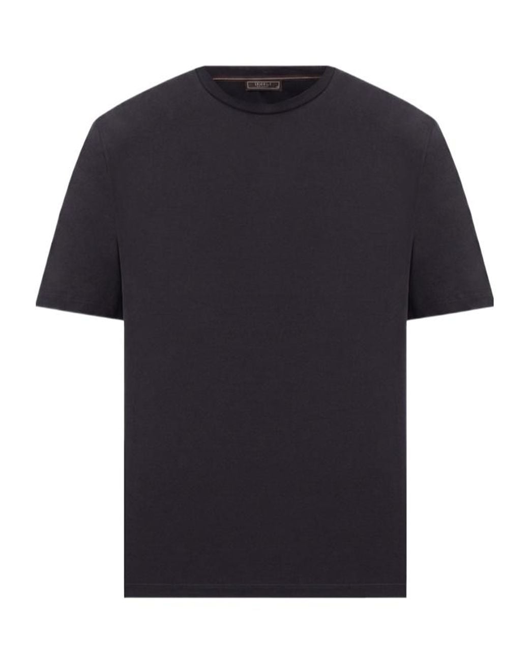 Peserico Black Short-Sleeved Crewneck T-Shirt for men