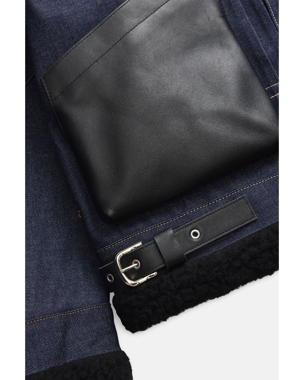 Sacai Blue Levi's X Denim Sherpa Jacket for men