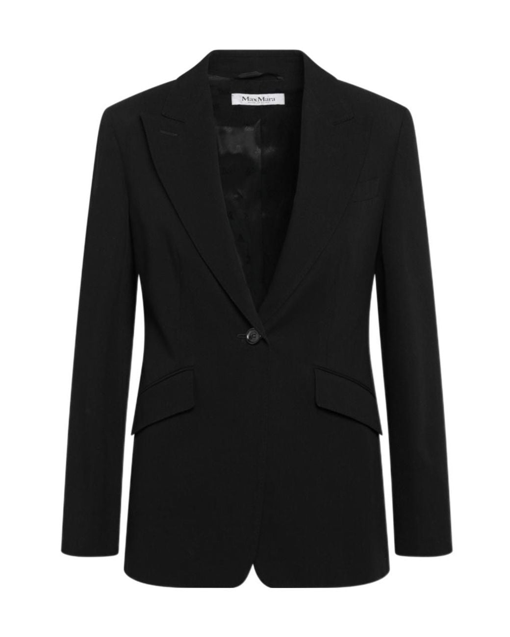 Max Mara Black Long-Sleeve Casual Jacket