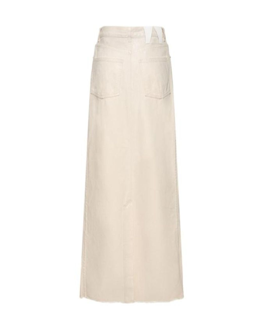 DARKPARK White Emma Cotton Denim Midi Skirt