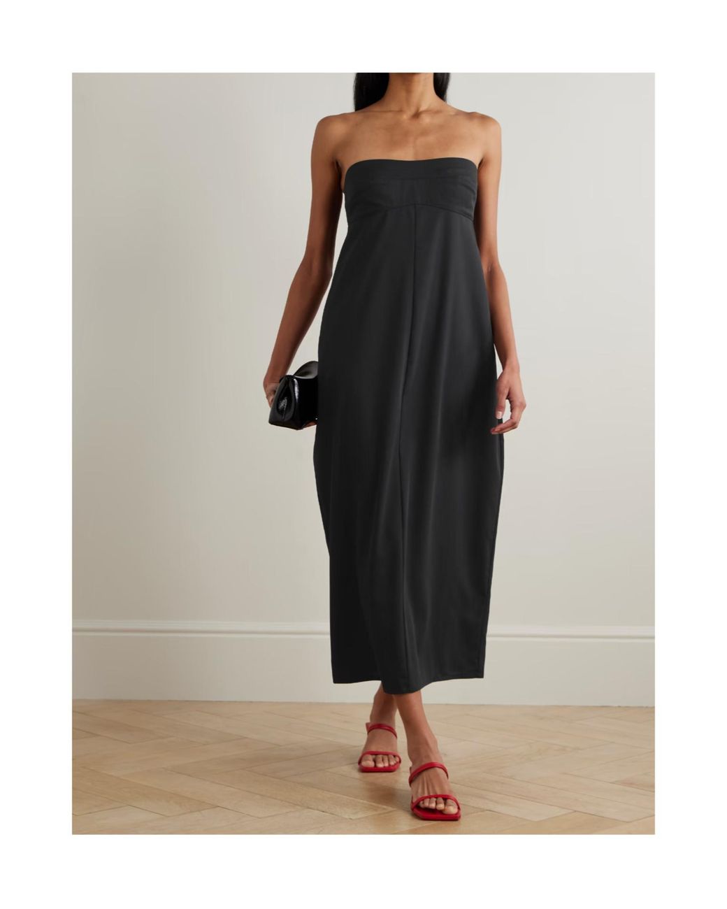 St. Agni Black Strapless Dress