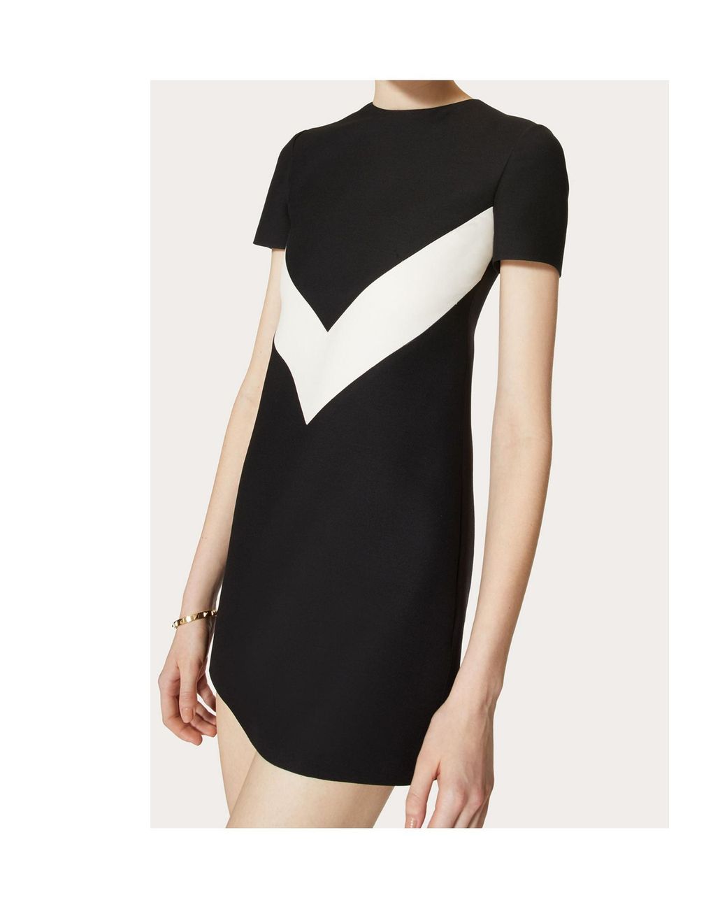 Valentino Black Two-Tone T-Shirt Dress