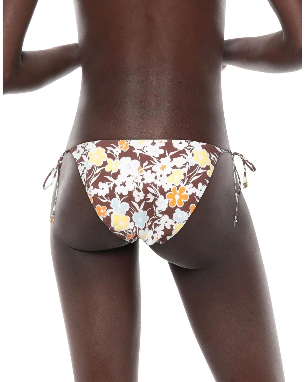 Tory Burch Brown Floral Bikini Bottom