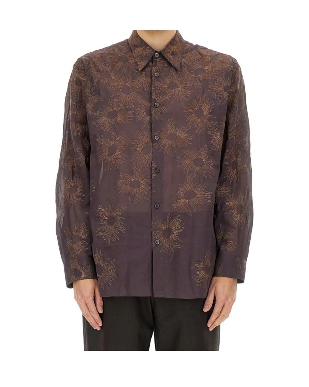 Dries Van Noten Brown Croom Buttoned Shirt for men