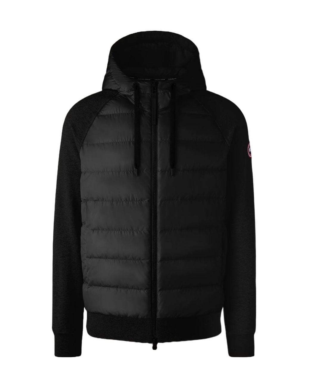Canada Goose Black Hybridge Huron Full-Zipped Hooded Jacket for men