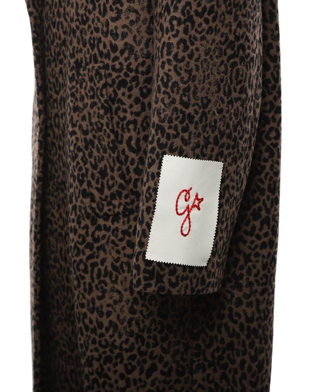 Golden Goose Deluxe Brand Black Leopard Print Single-Breasted Coat