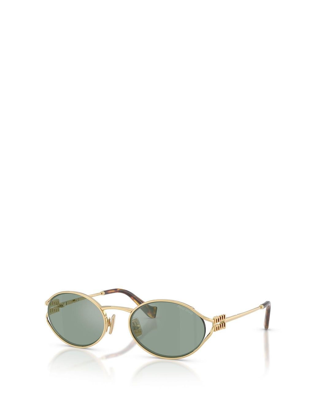 Miu Miu Green Eyewear Oval-Frame Sunglasses