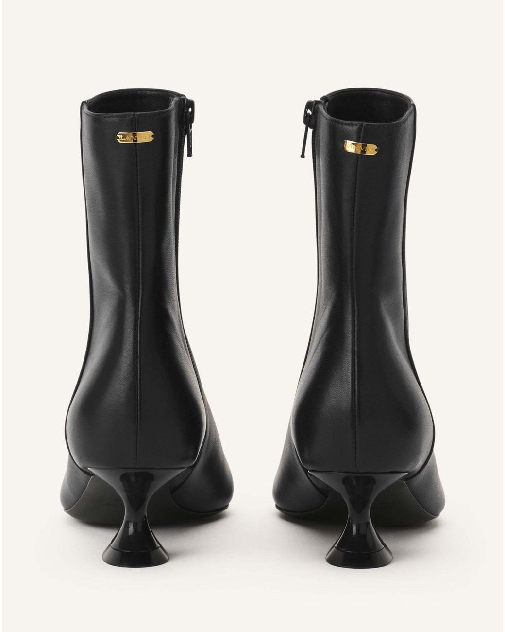 Lanvin Black Side Zipped Heeled Boots