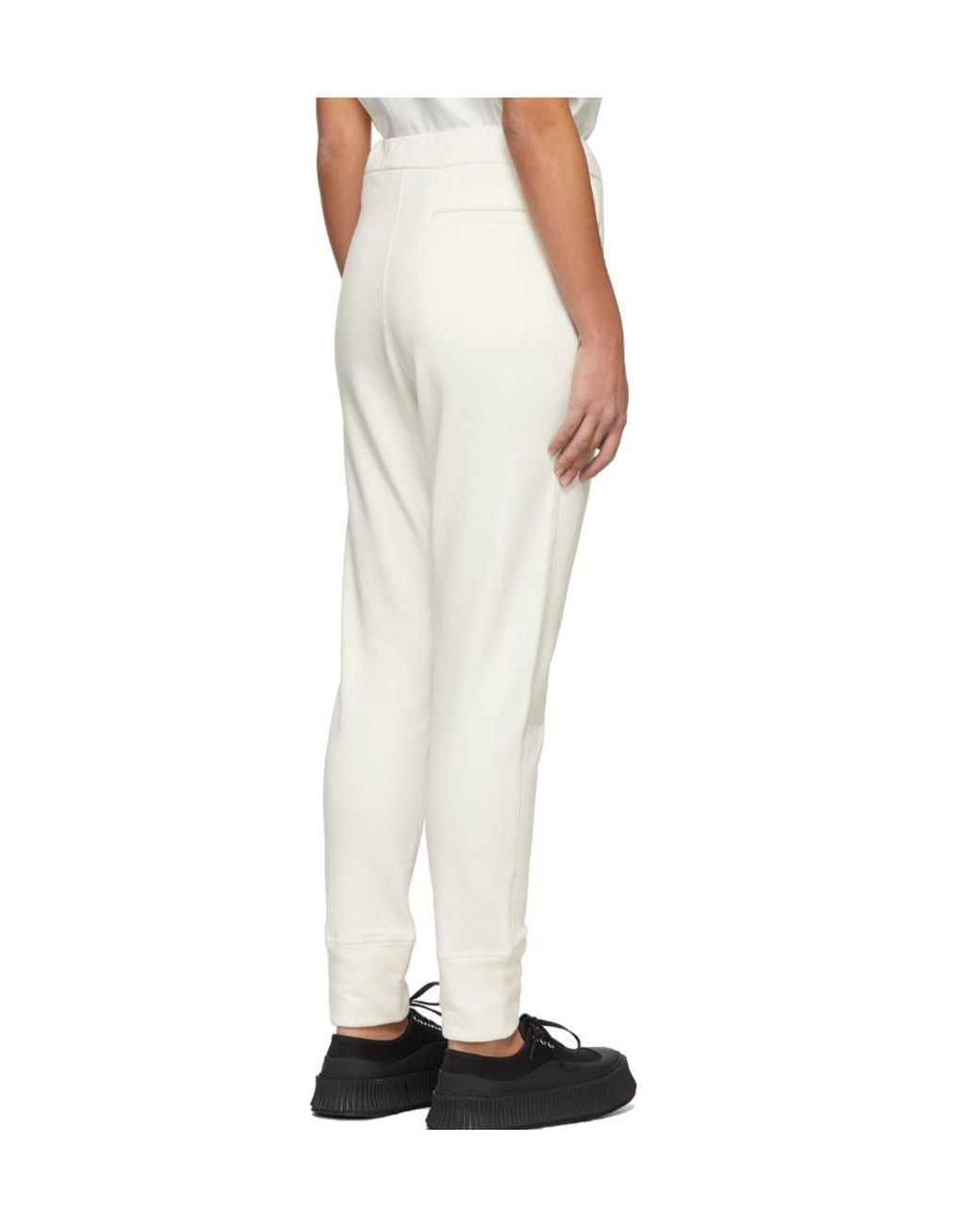 Jil Sander White Drawstring Tapered Track Pants