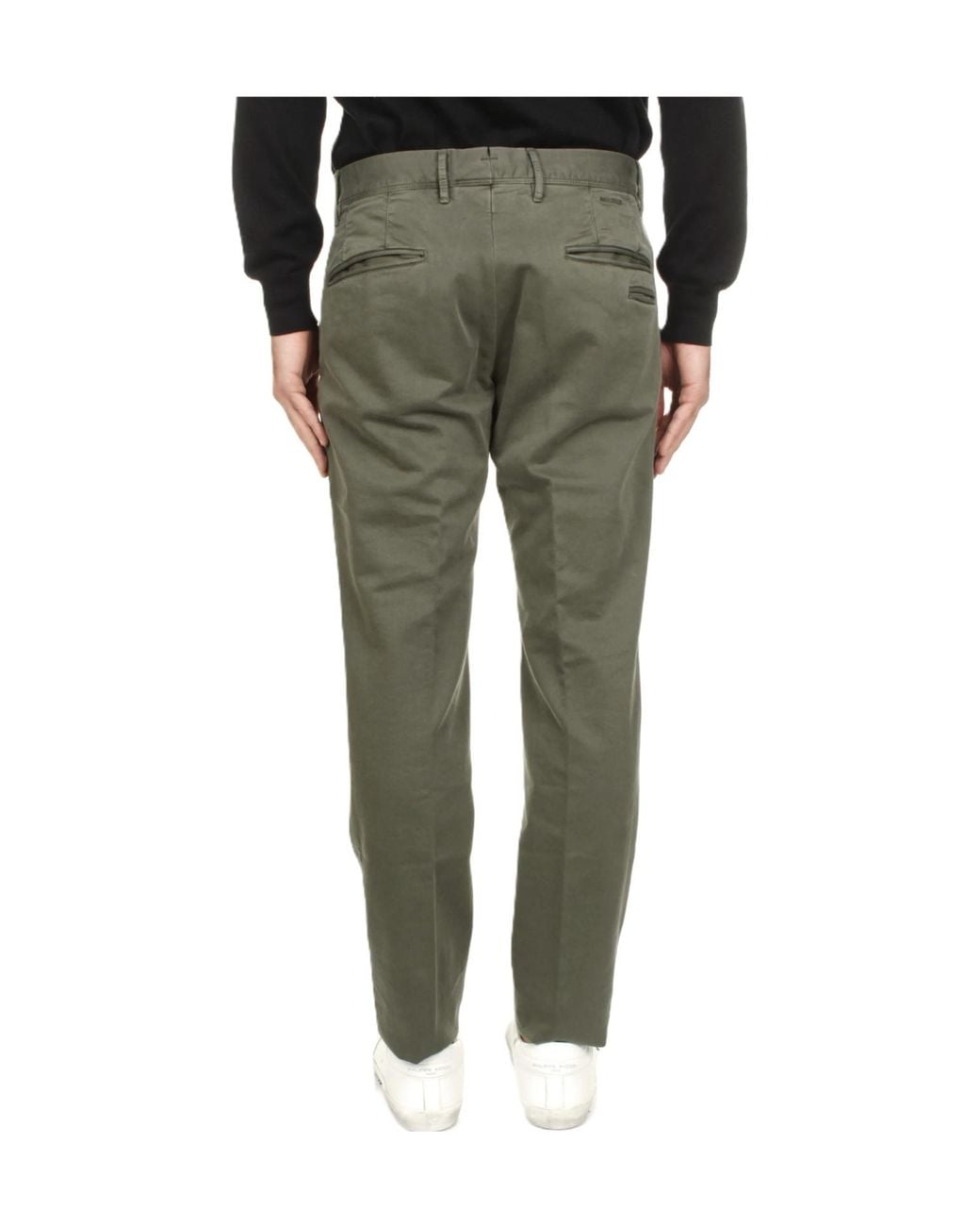 Incotex Green Casual Trousers With Belt Loops for men