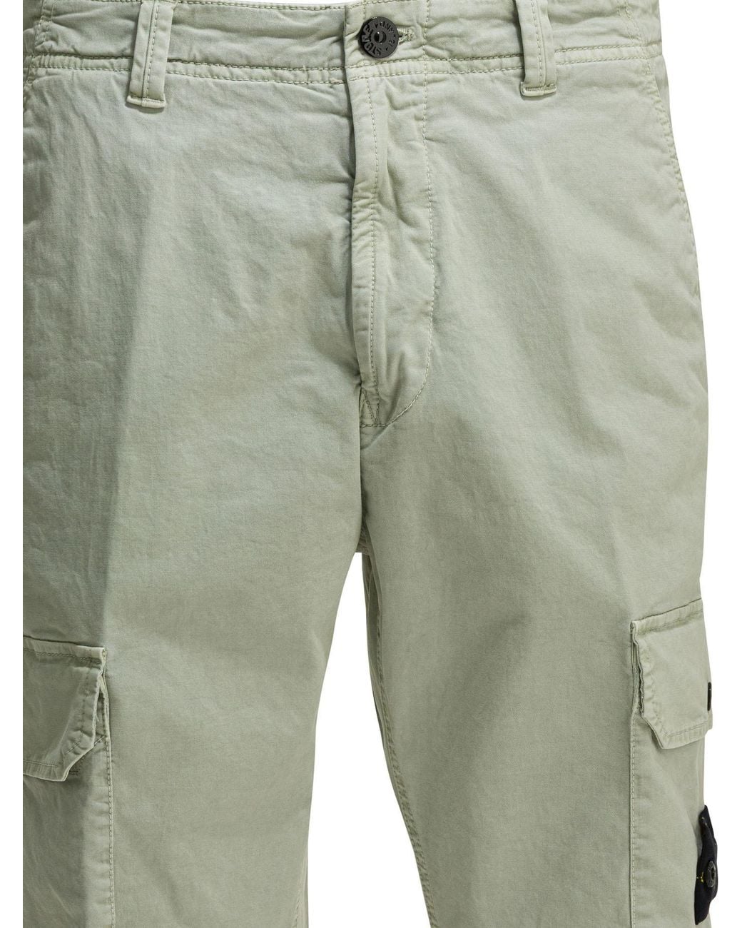 Stone Island Gray Regular Tapered Fit Cargo Pants for men