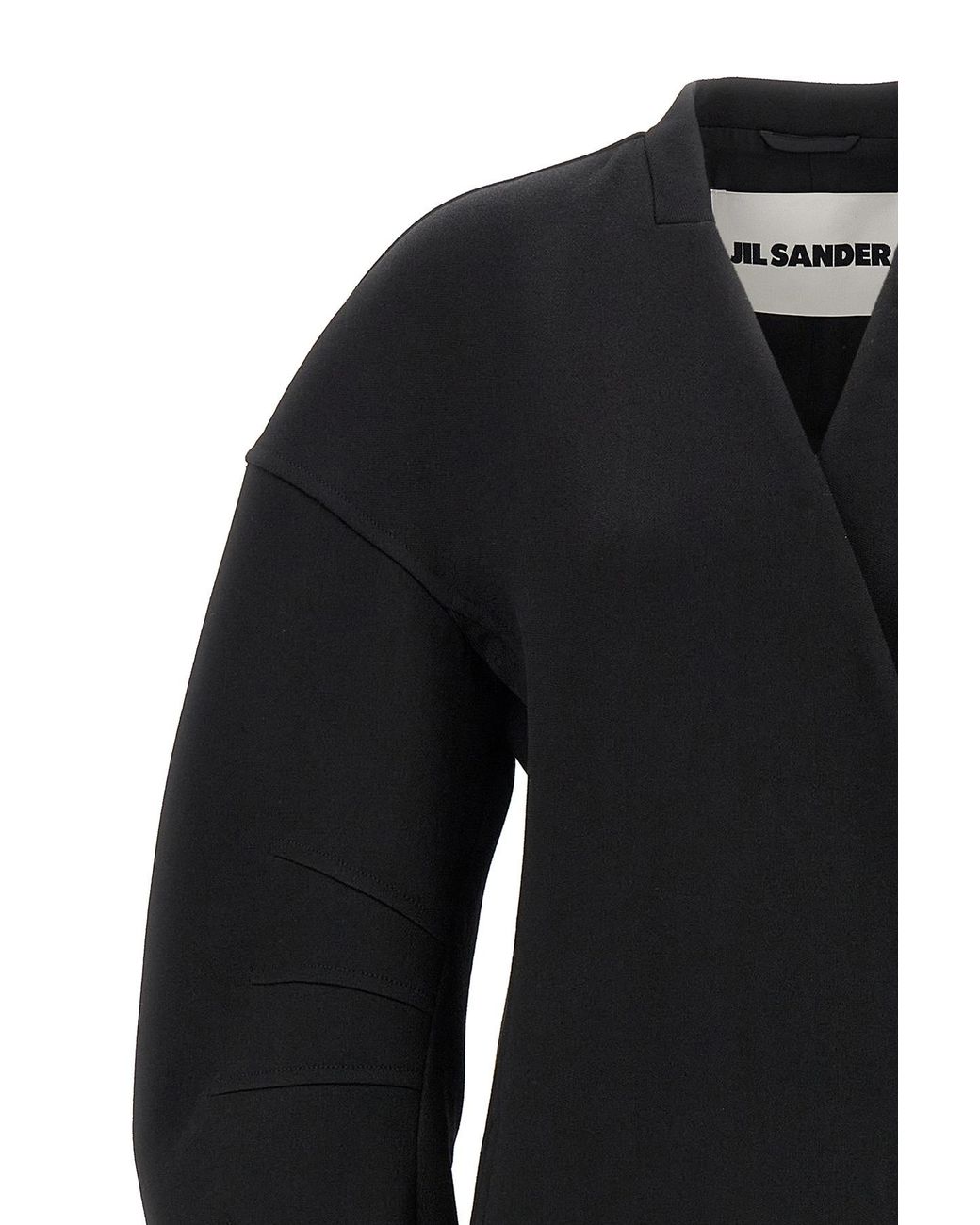 Jil Sander Black 53 Buttoned Coat
