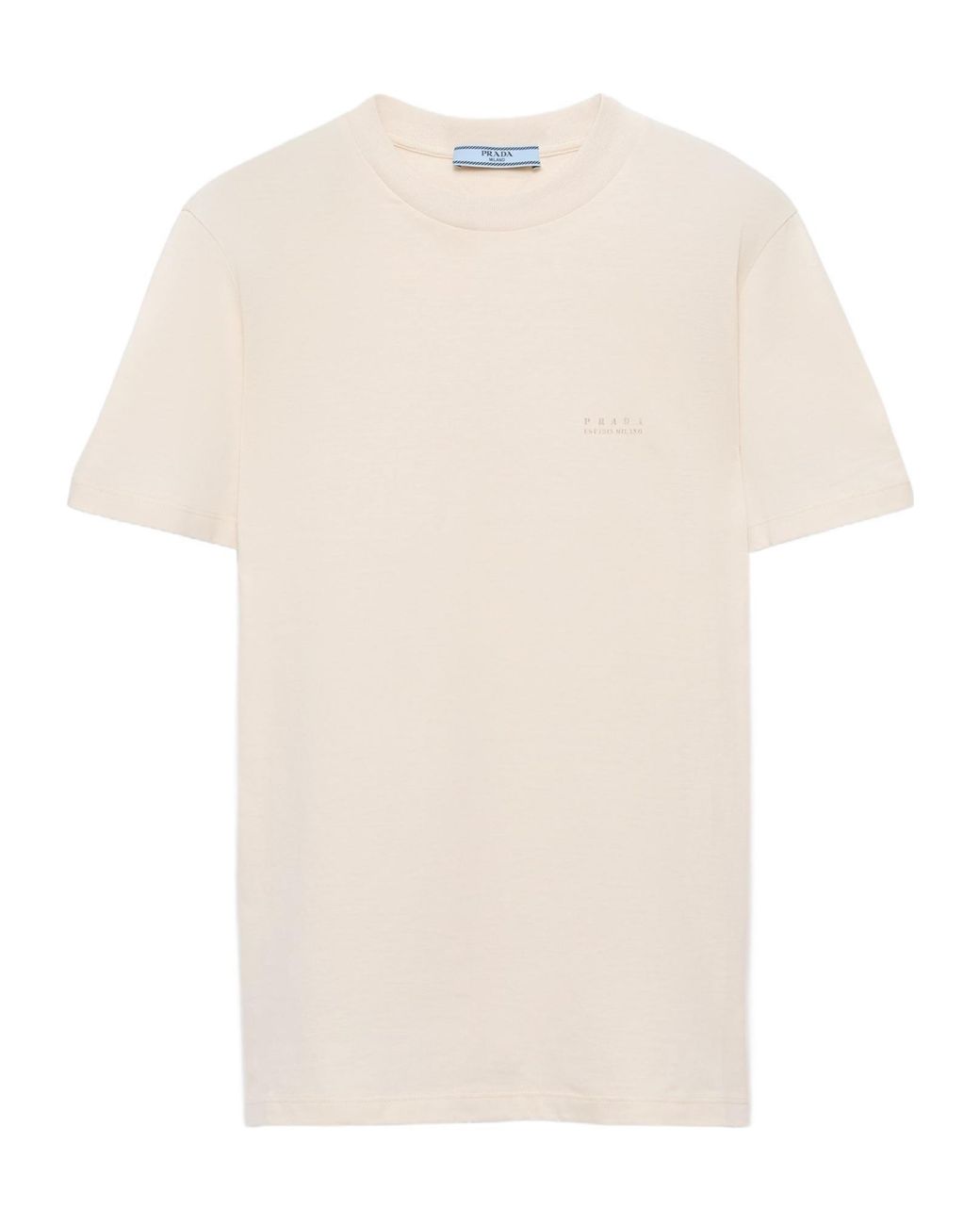 Prada White Short-Sleeved Crewneck T-Shirt