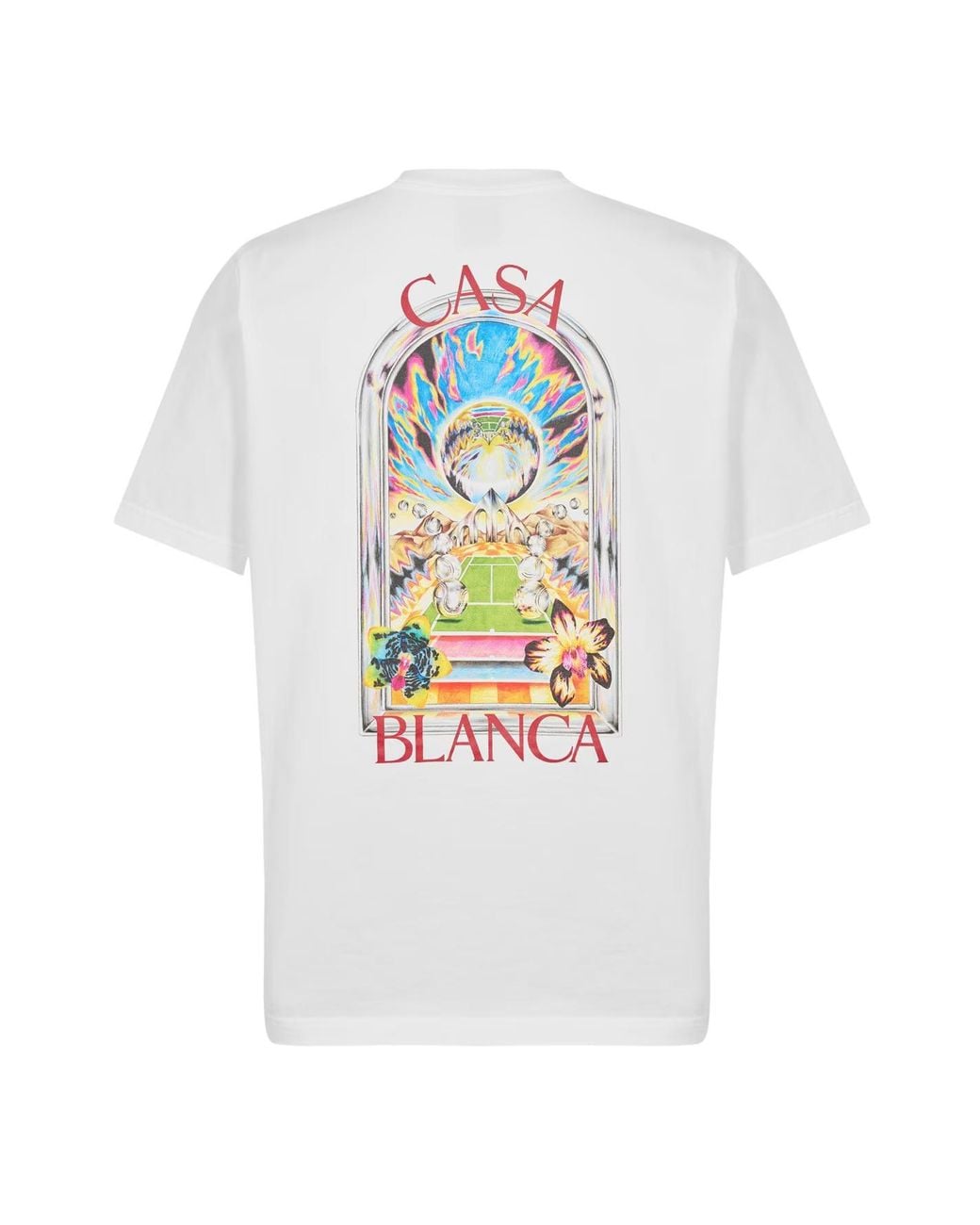 Casablanca White Printed T-Shirt for men
