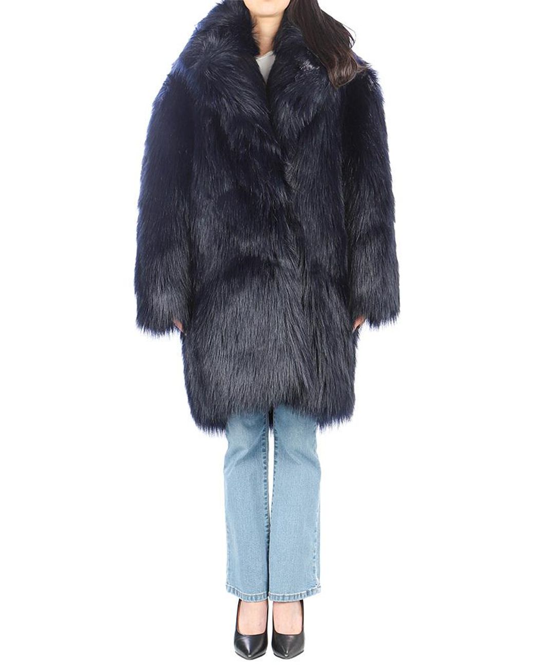 Sportmax Blue Large Profile Coat