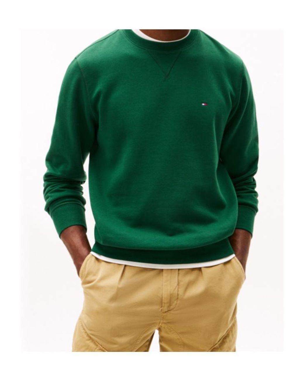 Tommy Hilfiger Green Essential Fleece Sweatshirt for men