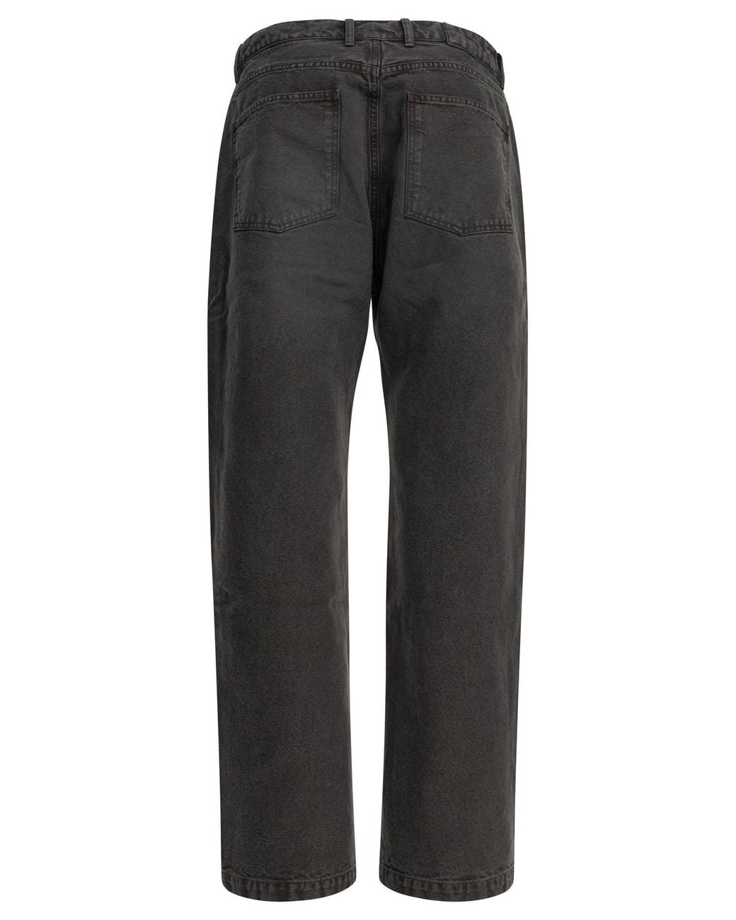 mfpen Black Modified Straight-Leg Jeans for men