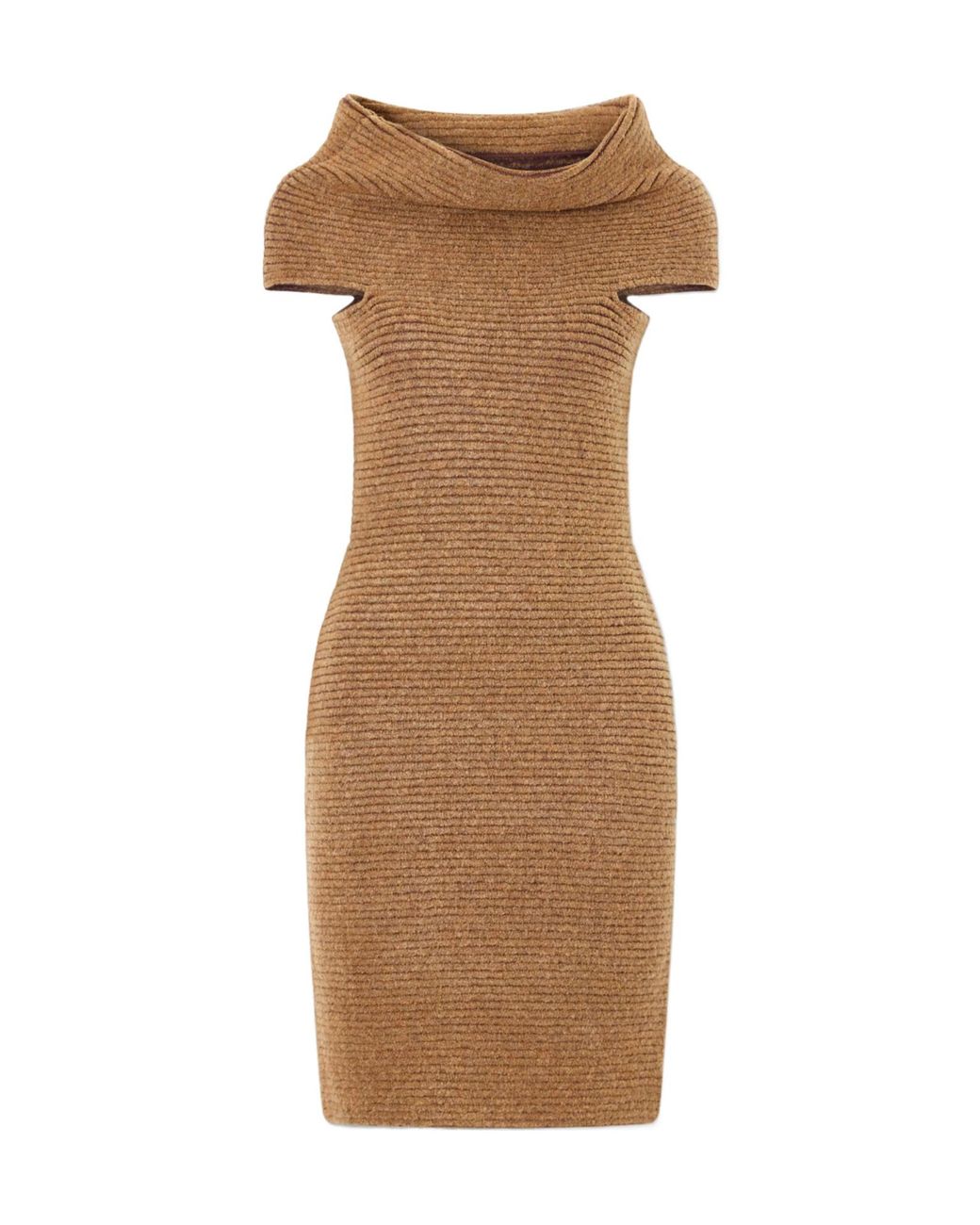 Magda Butrym Brown Knitted Jersey Midi Dress