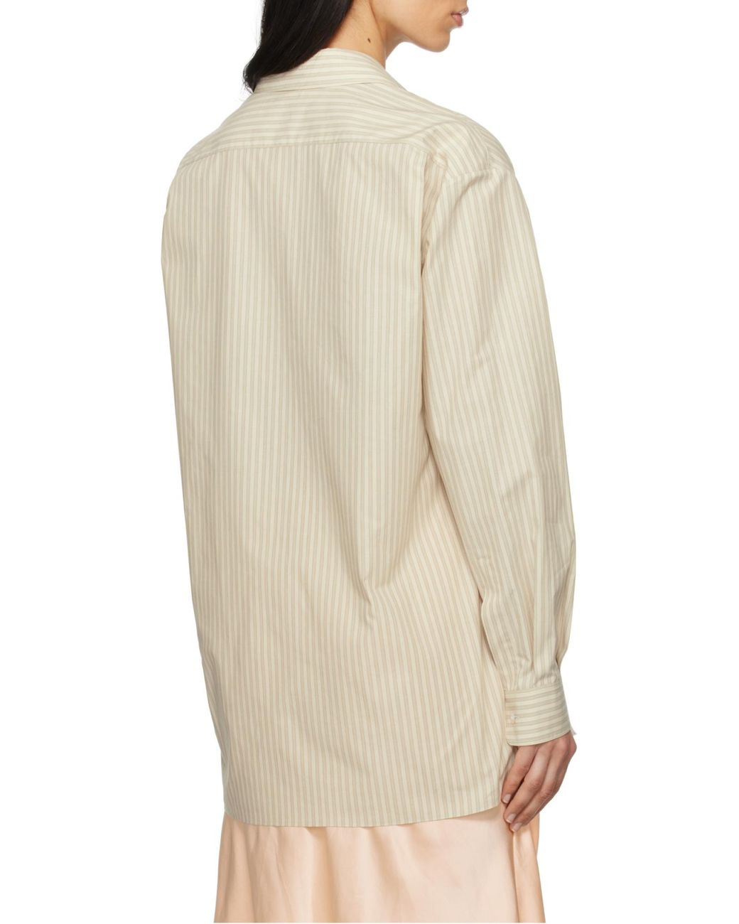 The Row Natural Nesson Striped Button-Up Shirt
