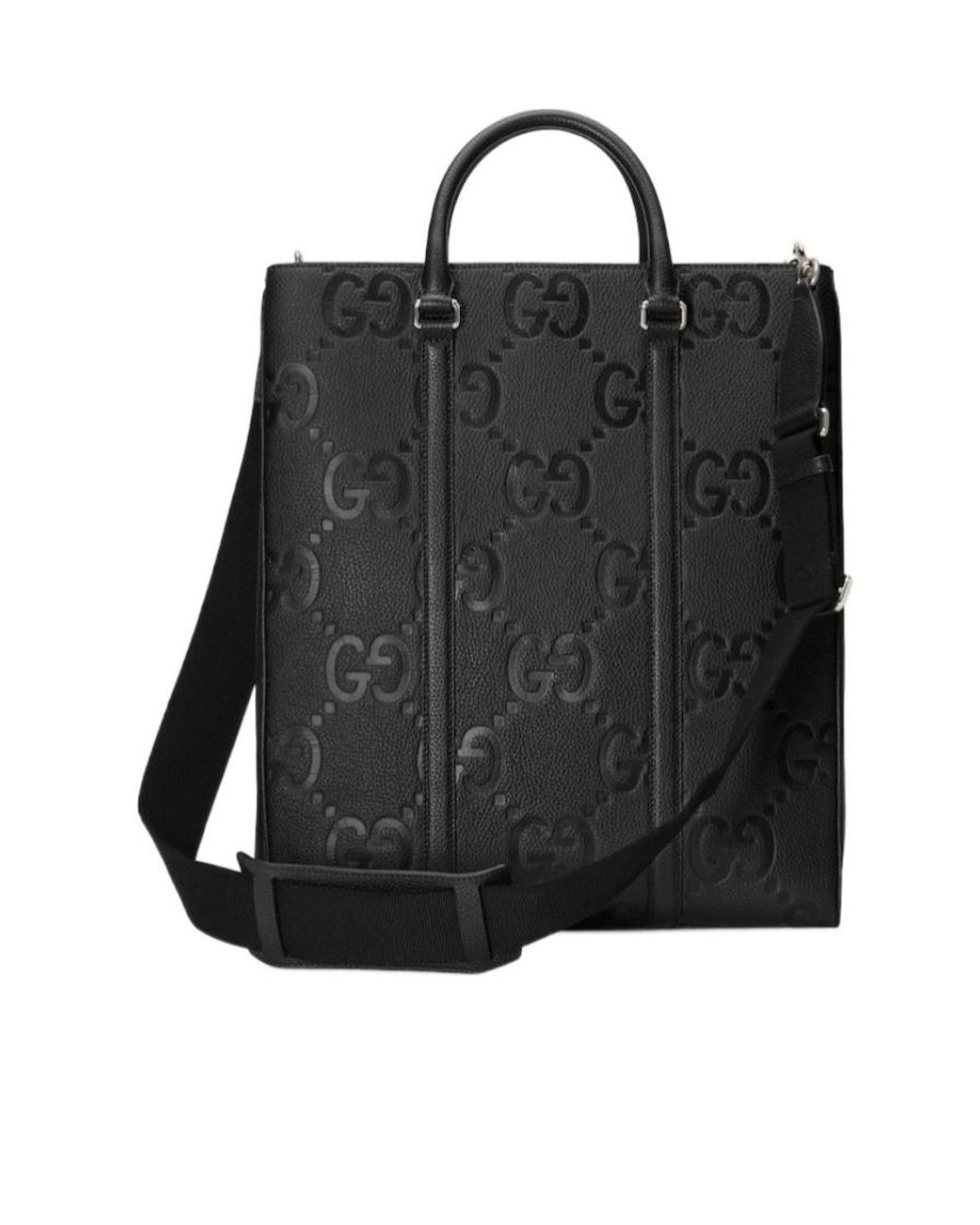 Gucci Black Medium Jumbo Gg Leather Tote Bag for men