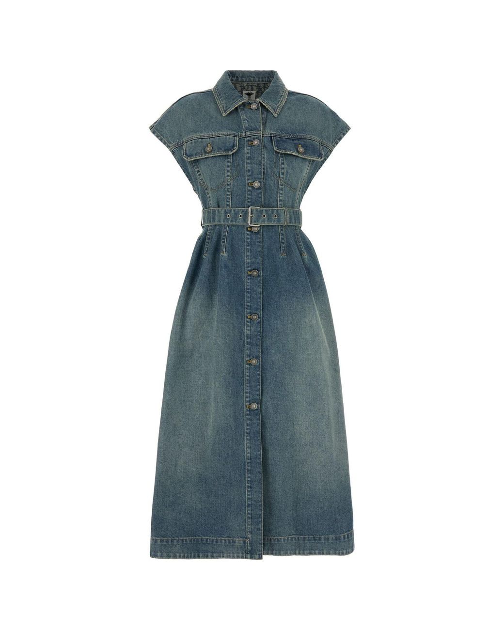 Dior Blue Mid-Length Flared Dress