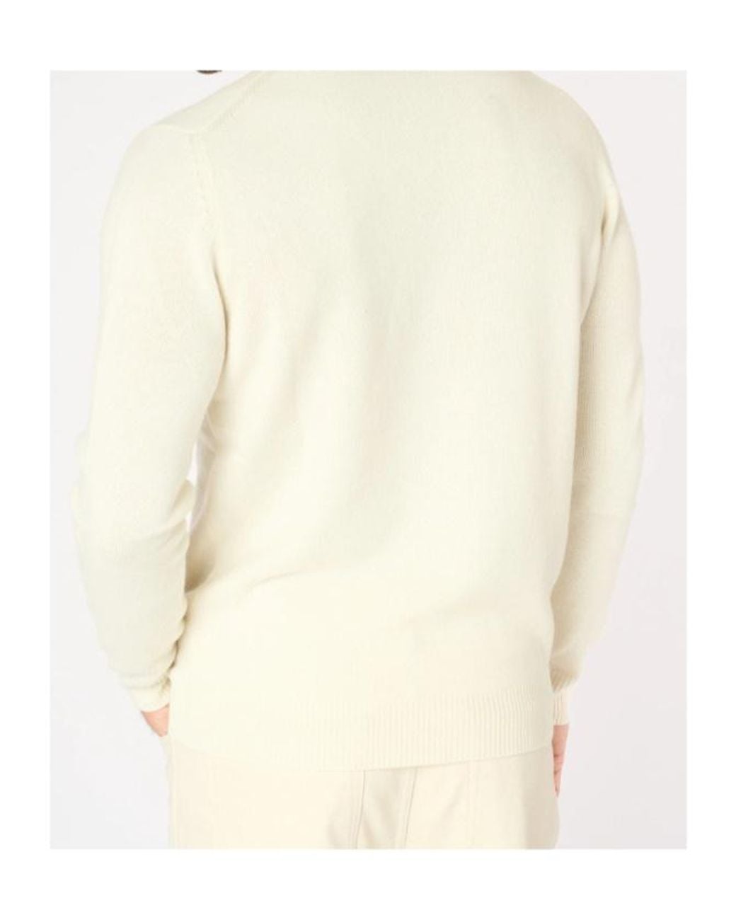 Malo White Turtleneck Straight Hem Jumper for men