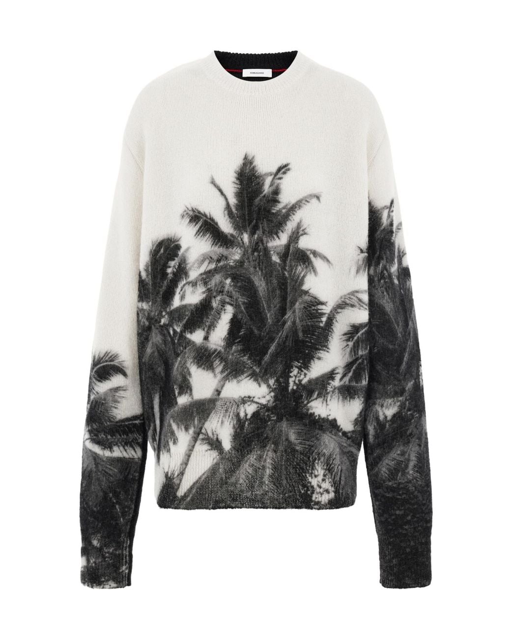 Ferragamo Gray Trinidad Print Pullover