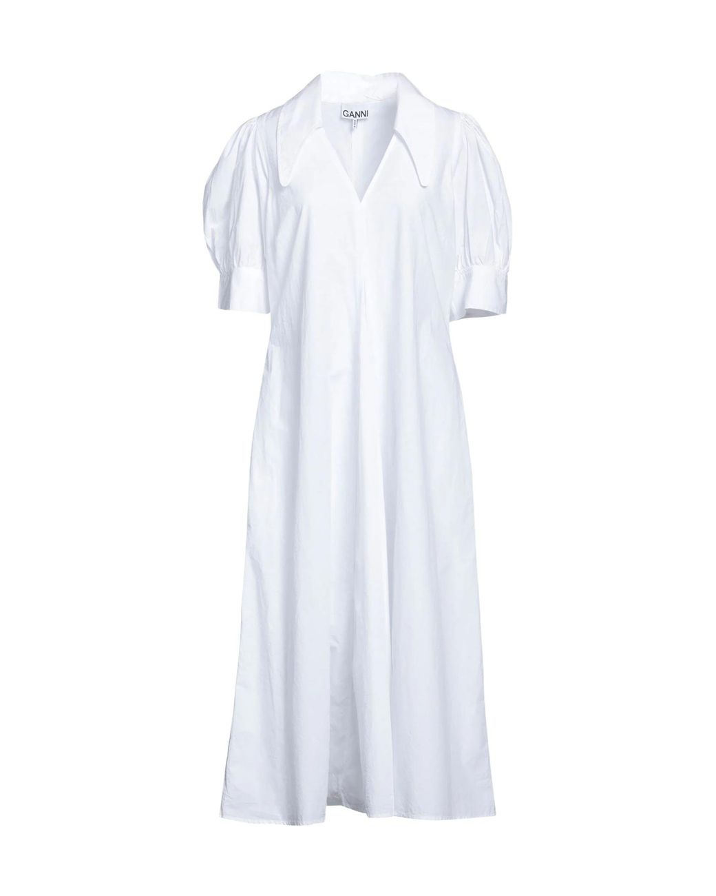 Ganni White Minimalist Flared Skirt