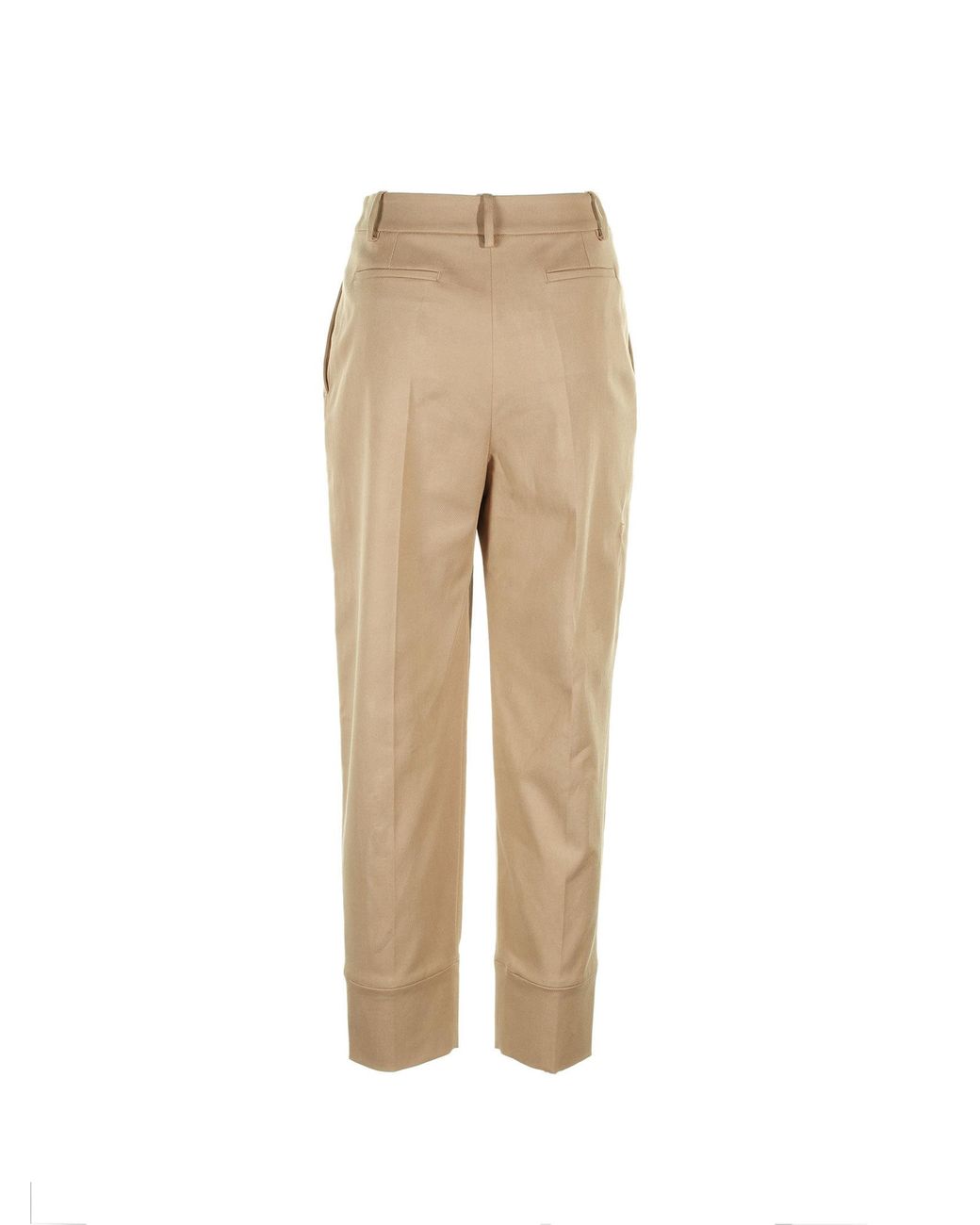 Eleventy Natural Pleated Straight Leg Pants