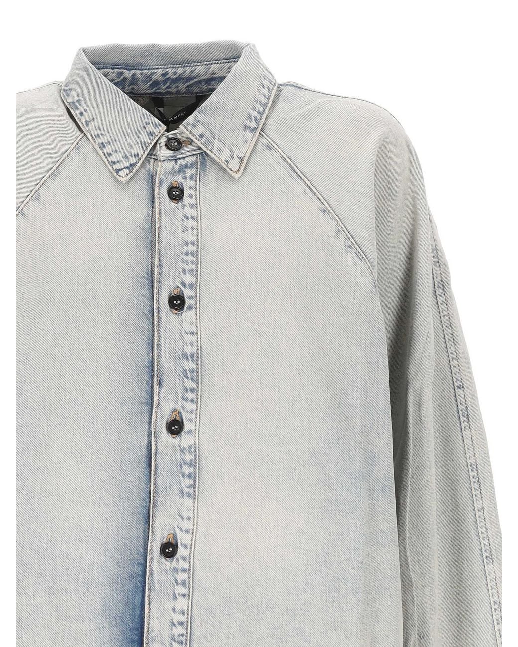 Haikure Gray Oversized Denim Shirt