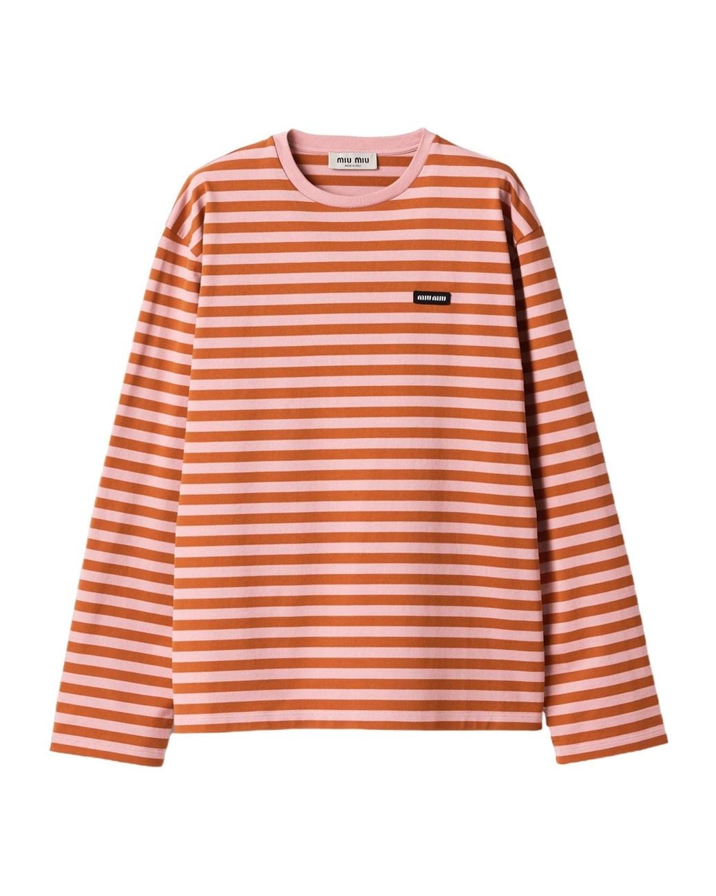 Miu Miu Orange Jersey T-Shirt